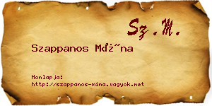 Szappanos Mína névjegykártya